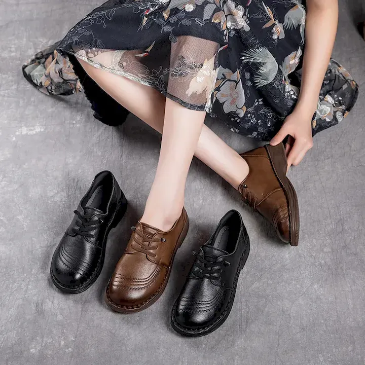 CF20722_0.webp Genuine leather retro autumn soft surface soft soles shoes - Image 1